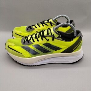 Adidas Adizero Boston 11 Mens Running Shoes Solar Yellow Night Metallic Size 8